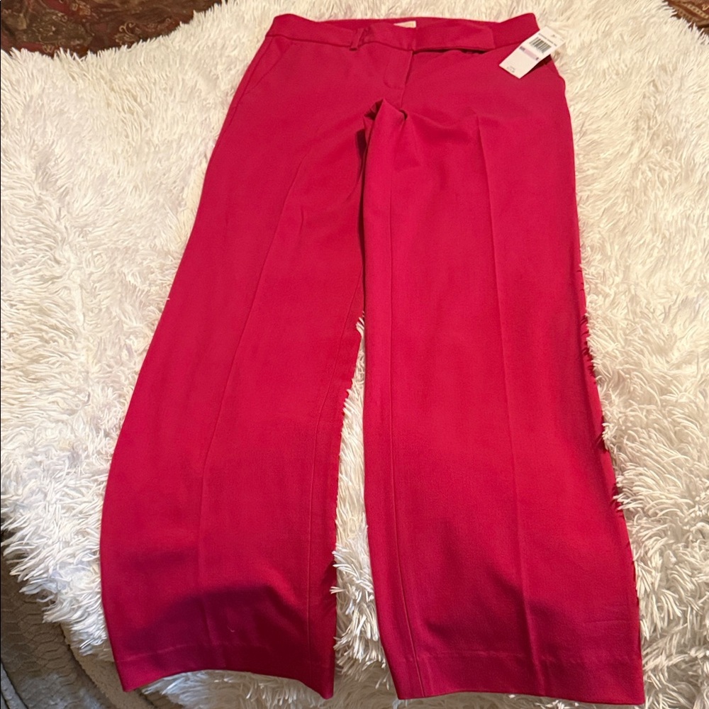 MICHAEL Michael Kors Wide-Leg Pants in Hot Pink